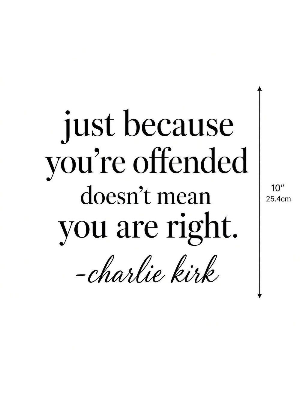 4PCS 10" DTF Transfer Just Because Youre Offended Doesnt Mean You Are Right Kirk